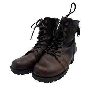 Harley-Davidson Keeler Bootie Lace-Up Side Zip Womens Leather Boots Size 6M